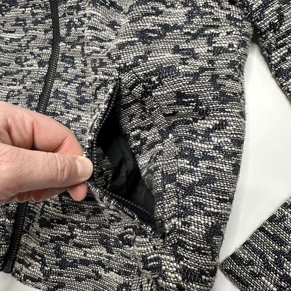 Fossil Women Size XS Arlene Blazer Bomber Jacket Full Zip Pockets Metallic - Picture 5 of 11